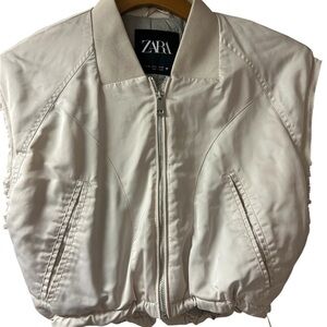 ZARA water-repellent satin sheen vest